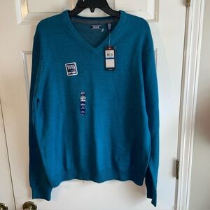 IZOD Men's Blue V-Neck Sweater Size XL. NWT